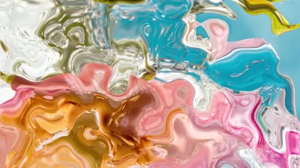 Abstracto Colorido Sacro Líquido Ondas Textura — Vídeos de Stock