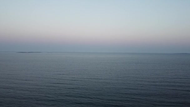 Vuelo Lento Sobre Bahía Saco Maine Atardecer Agosto — Vídeos de Stock