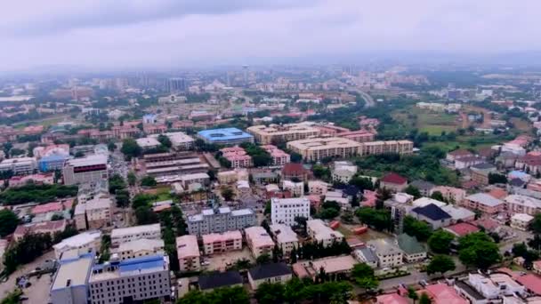 Ariel Shot Abuja Nigerias Federala Huvudstad — Stockvideo