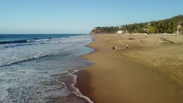 Spiagge Attesa Del Tramonto San Pancho Messico — Video Stock