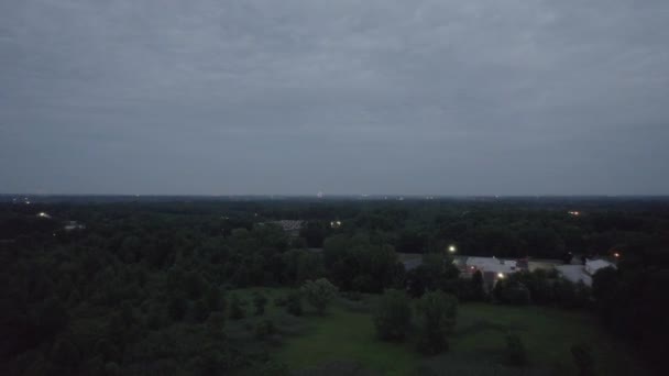 Ohio Város Elfoglalta Drón Este — Stock videók