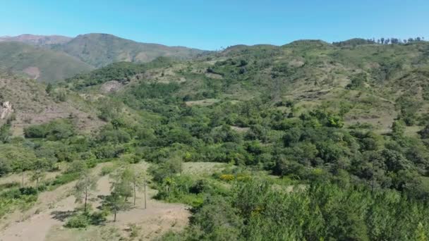 Paesaggio Montagne Boschive Nella Provincia Elias Pina Confine Tra Haiti — Video Stock