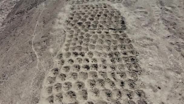 Drone Footage Archaeological Site Pisco Peru Called Band Holes Series — Stock Video