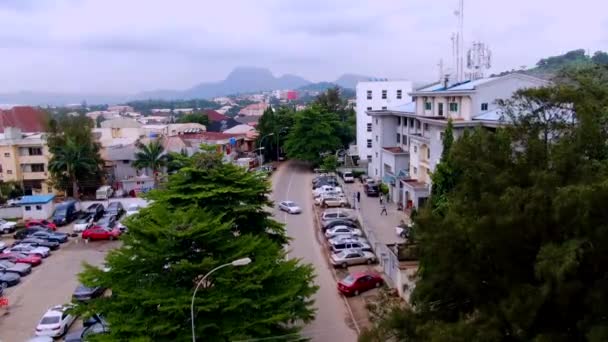 Ariel Shot Abuja Nigerias Federala Huvudstad — Stockvideo