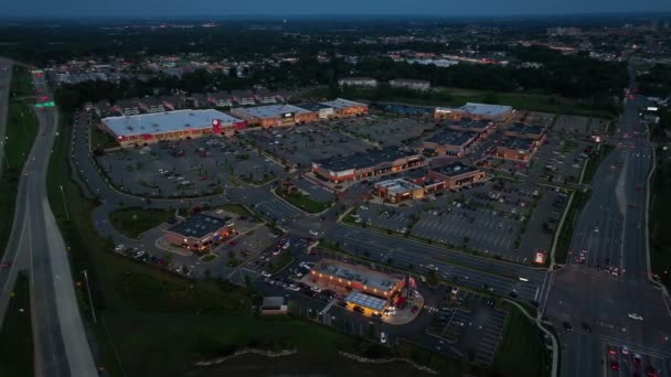 Lojas Suburbanas Modernas Varejo Nos Eua Consumo Gastos Presente Férias — Vídeo de Stock