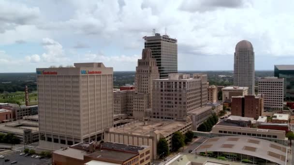 Antennenumlaufbahn Winston Salem Nördlich Carolina — Stockvideo