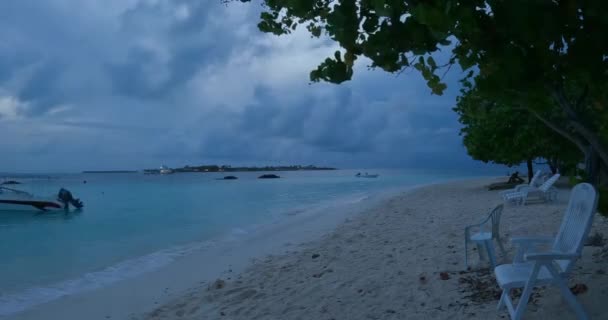 Μαλδίβες Ανατολή Στην Παραλία — Αρχείο Βίντεο