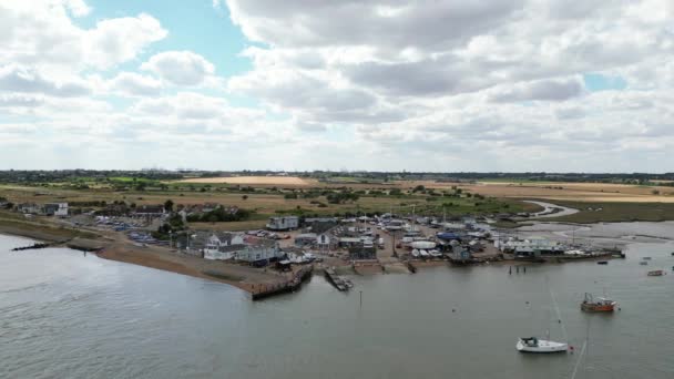 Bawdsey Manor Посадка Felixstowe Suffolk Панерні Дрони Літо — стокове відео