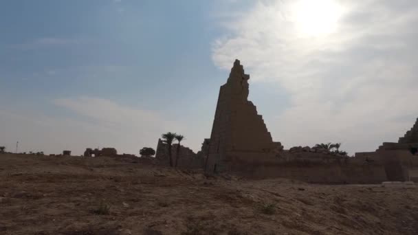 Luxor Karnak Temple Maior Mais Importante Complexo Religioso Antigo Egito — Vídeo de Stock