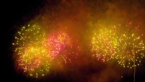 Yokohama Skyline Fireworks Minato Mirai Smart Festival — Stockvideo