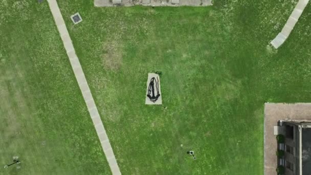 Κορυφή Αεροφωτογραφία Του Fort Gaines Στο Νησί Dauphin Της Αλαμπάμα — Αρχείο Βίντεο