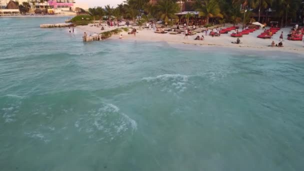 Παραλία Ομορφιά Στο Νησί Των Γυναικών Isla Mujeres Μεξικό — Αρχείο Βίντεο