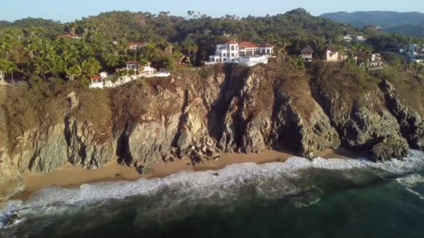 Cliffside Beach Ingatlan San Pancho Mexikó — Stock videók