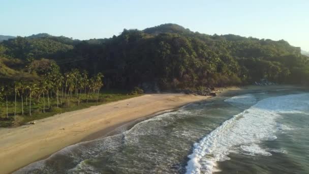 Perfekt Surf Bay San Pancho Mexiko — Stockvideo