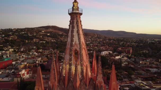 Avslöjandet Den Berömda Parroquia San Miguel — Stockvideo