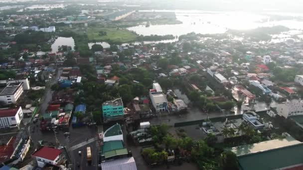 Drone Aerea Vista Rotante Che Mostra Paesaggio Urbano Alcuni Luoghi — Video Stock