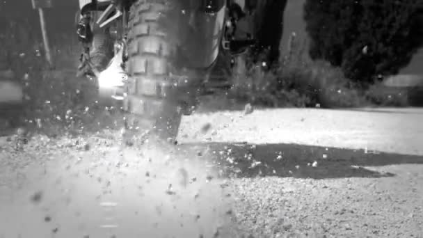 Збільшити Зображення Мотокросу Іриси Людського Ока Чорного Білого Sony Fs7 — стокове відео
