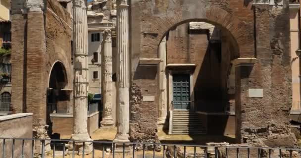 Pórtico Octávia Porticus Octavia Porticus Octaviae Localizado Perto Teatro Marcelo — Vídeo de Stock