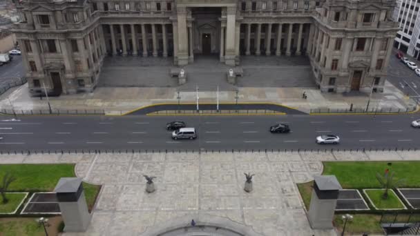 Imagens Drones Supremo Tribunal Peru Palácio Justiça Espanhol Palácio Justicia — Vídeo de Stock