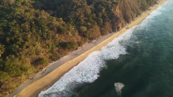 墨西哥圣潘乔隐蔽的海滩和山脉 — 图库视频影像