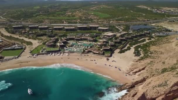 Cabo San Lucas Beach Resort Ωκεανό Και Βουνά — Αρχείο Βίντεο