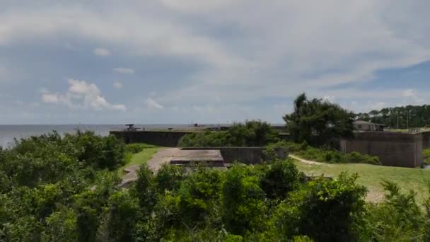 Vue Aérienne Fort Gaines Île Dauphin Alabama — Video