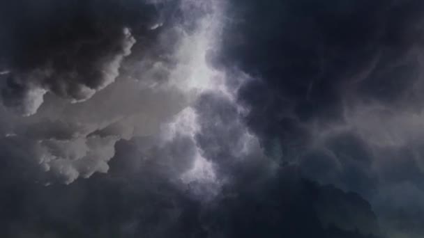 Thunderstorms Dark Clouds Moving Sky — Video