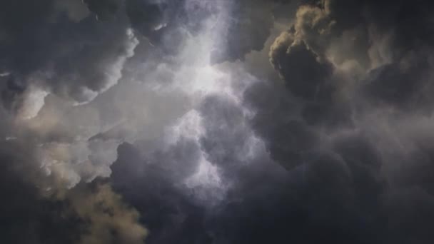 Vista Entrando Área Oscura Nubes Movimiento Cielo Oscuro — Vídeos de Stock