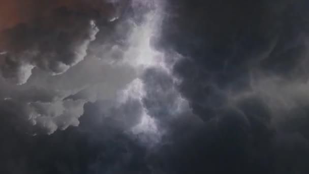 Thunderstorms Dark Clouds Moving Sky — Vídeo de Stock