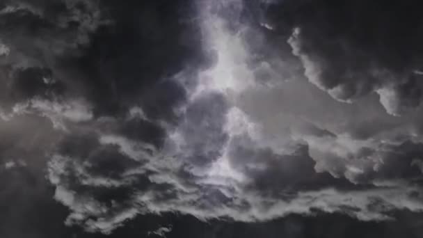 Thunderstorms Dark Clouds Moving Sky — Wideo stockowe