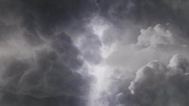 Burza Wewnątrz Chmury Cumulonimbus — Wideo stockowe