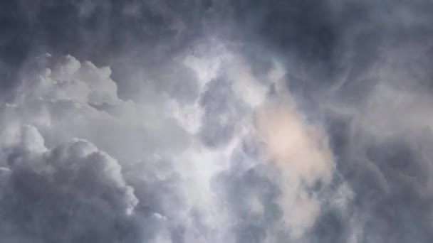 Burza Ciemnoszarym Cumulonimbus Chmury — Wideo stockowe