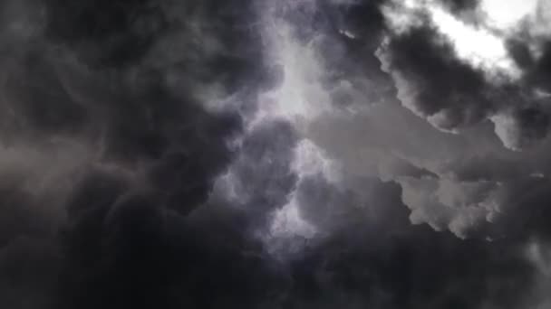 Deterioração Tempo Que Ocorre Nuvens Escuras Tempestades — Vídeo de Stock