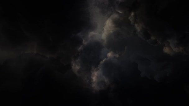 Atmosfera Uma Tempestade Nas Nuvens Escuras Cumulonimbus — Vídeo de Stock