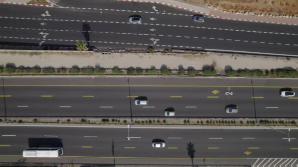 Top Aerial View Road Israel Udh — Stock Video