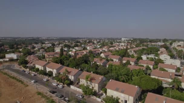 Όμορφες Βίλες Μια Μικρή Πόλη Στα Προάστια Του Τελ Αβίβ — Αρχείο Βίντεο