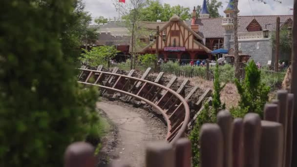 Disney World Theme Park Regno Magico Rollercoaster Ride — Video Stock