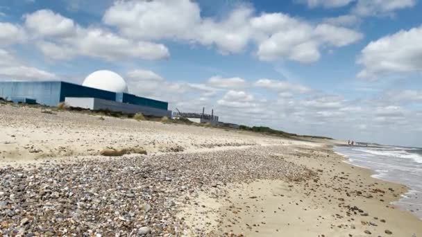 Jaderná Elektrárna Sizewell Podél Pobřeží Suffolku Sizewell — Stock video