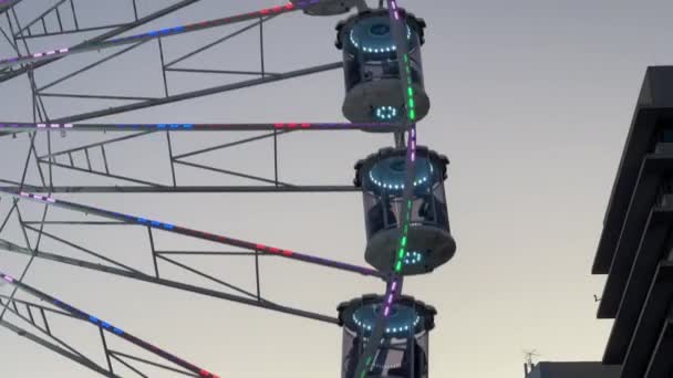 Crown Ferris Wheel Featuring Panoramic Gondolas Ekka Brisbane Showgrounds Royal — Stock video