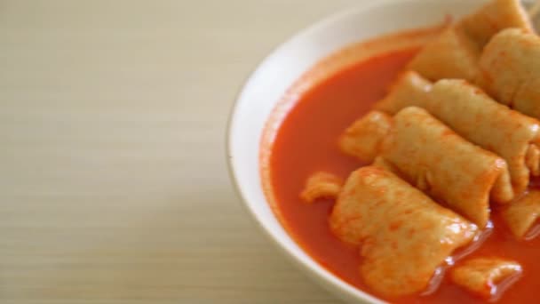 Odeng Korean Fish Cake Skewer Korean Spicy Soup Korean Street — 비디오