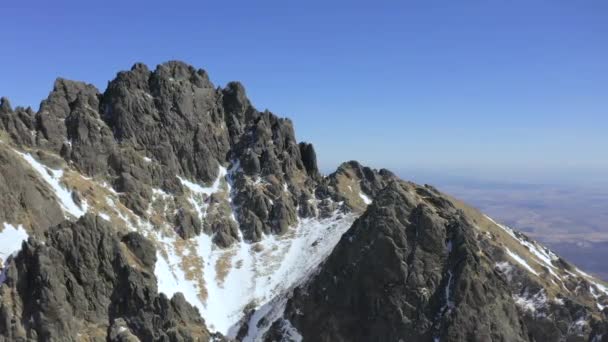 Drones Aéreos Las Montañas Los Altos Tatras Invierno Eslovaquia — Vídeo de stock