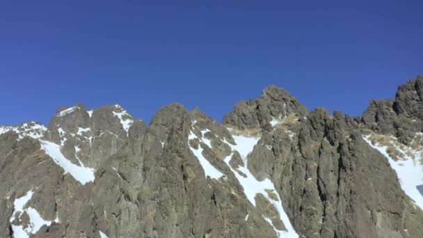 Aerial Drone Shot High Tatras Mountains Winter Slovakia — Stock Video