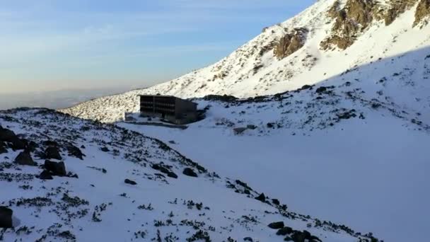 Drone Aereo Delle Montagne Alti Tatra Inverno Slovacchia — Video Stock