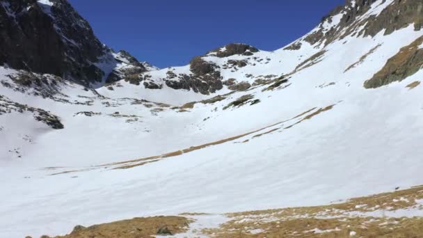 Drone Aereo Delle Montagne Alti Tatra Inverno Slovacchia — Video Stock