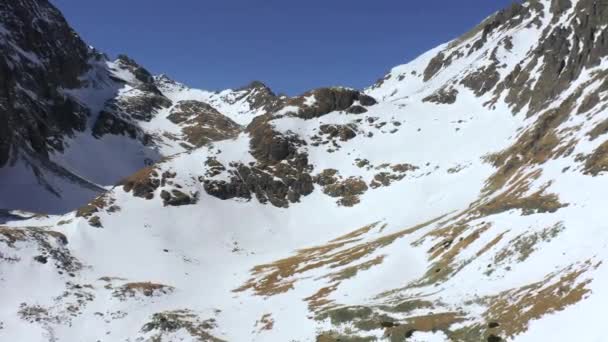 Drones Aéreos Las Montañas Los Altos Tatras Invierno Eslovaquia — Vídeos de Stock