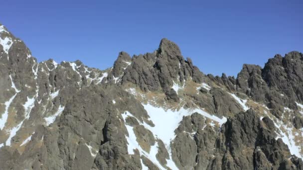 Drones Aéreos Las Montañas Los Altos Tatras Invierno Eslovaquia — Vídeos de Stock