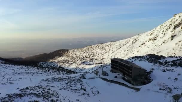 Drohnenaufnahmen Der Hohen Tatra Winter Der Slowakei — Stockvideo