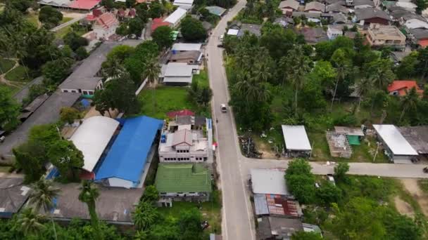 Egy Drónfelvétel Vidékről Malibu Strand Közelében Koh Phangan Thaiföld Kevés — Stock videók