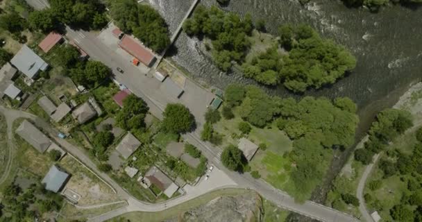 Riverside Khertvisi Village Aspindza Municipality Housing Ancient Khertvisi Fortress Georgia — Vídeos de Stock