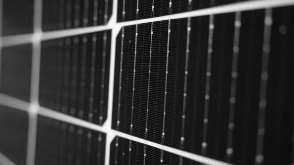 Закрыть Солнечные Панели Проверить Эффективность Концепции Чистой Возобновляемой Энергии Борьба — стоковое видео